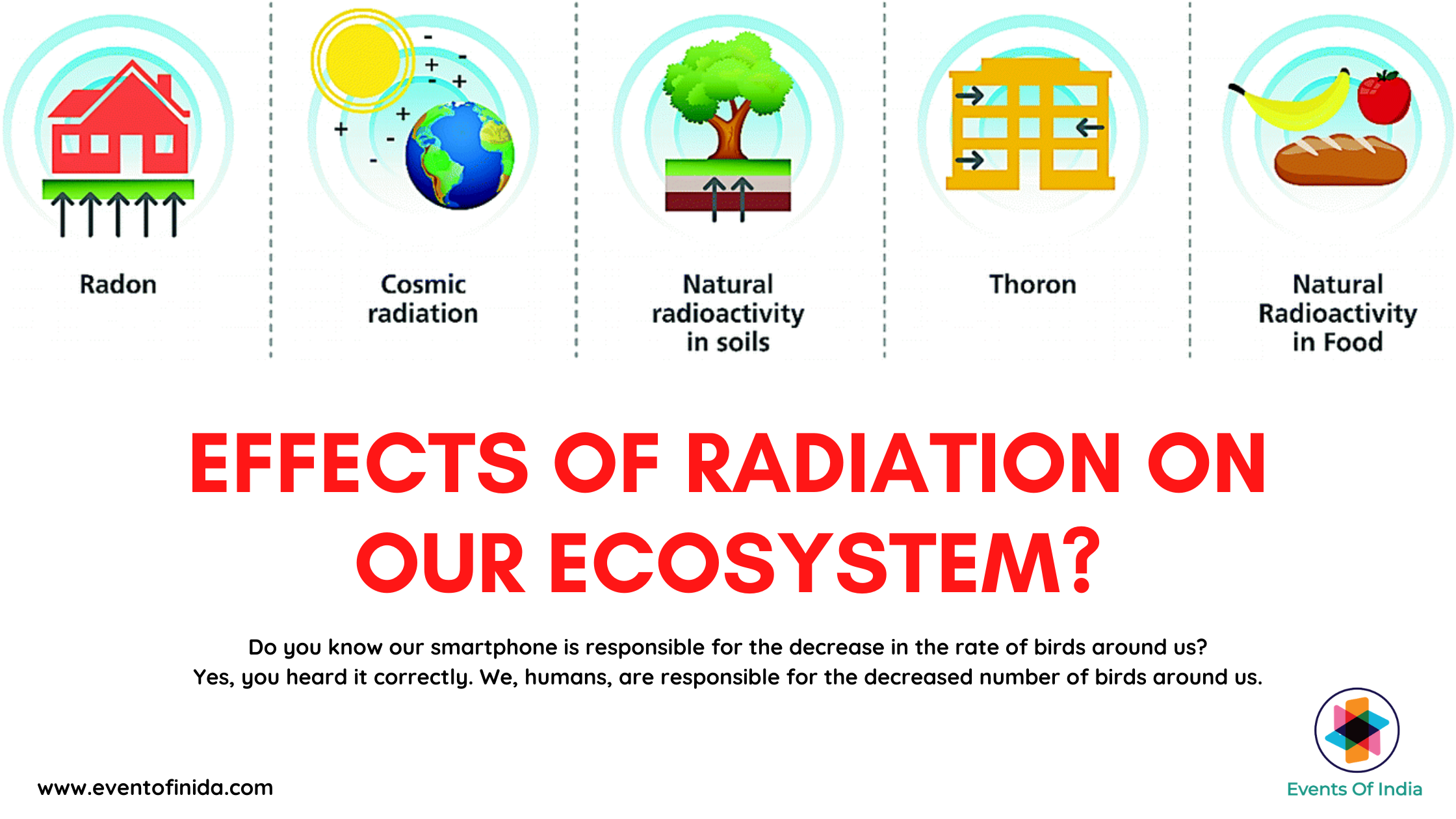 What are the effects of radiation on our ecosystem? Are humans responsible for it?